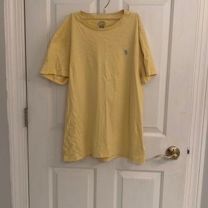Yellow mens polo tshirt